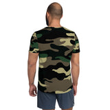 0121C - OTF Blk Logo on Men's Short-Sleeve FOREST Camouflage Men's Athletic T-shirt JC-1 SPECIAL EDITION