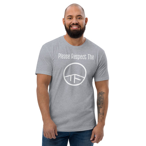 0102 - OTF Wht-Logo Men's RESPECT (in Various colors) Short Sleeve Crew-Neck T-Shirt