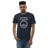 0103 - OTF Wht-Logo Men's MATTERS (in Various colors) Short Sleeve Crew-Neck fitted T-Shirt