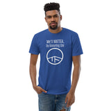 0103 - OTF Wht-Logo Men's MATTERS (in Various colors) Short Sleeve Crew-Neck fitted T-Shirt