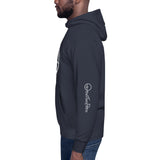 0114 - OTF Wht-Logo Unisex Premium Hoodie (Pull-Over/Pouche (in Various colors) w/ Logo on sleeves