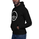 0114 - OTF Wht-Logo Unisex Premium Hoodie (Pull-Over/Pouche (in Various colors) w/ Logo on sleeves