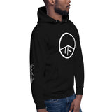 0114 - OTF Wht-Logo Unisex Premium Hoodie (Pull-Over/Pouche (in Various colors) w/ Logo on sleeves