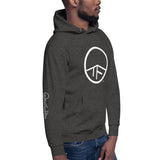 0114 - OTF Wht-Logo Unisex Premium Hoodie (Pull-Over/Pouche (in Various colors) w/ Logo on sleeves