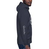 0114 - OTF Wht-Logo Unisex Premium Hoodie (Pull-Over/Pouche (in Various colors) w/ Logo on sleeves