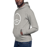 0114 - OTF Wht-Logo Unisex Premium Hoodie (Pull-Over/Pouche (in Various colors) w/ Logo on sleeves