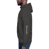 0114 - OTF Wht-Logo Unisex Premium Hoodie (Pull-Over/Pouche (in Various colors) w/ Logo on sleeves