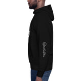 0114 - OTF Wht-Logo Unisex Premium Hoodie (Pull-Over/Pouche (in Various colors) w/ Logo on sleeves