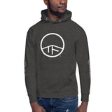 0114 - OTF Wht-Logo Unisex Premium Hoodie (Pull-Over/Pouche (in Various colors) w/ Logo on sleeves