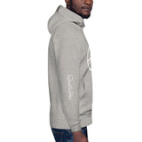 0114 - OTF Wht-Logo Unisex Premium Hoodie (Pull-Over/Pouche (in Various colors) w/ Logo on sleeves