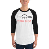 0117 - OTF Blk-Logo U.S. CONSTITUTION 1787 EDITION Mens 3/4 Sleeve Raglan Shirt (in 4 colors)