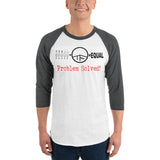 0117 - OTF Blk-Logo U.S. CONSTITUTION 1787 EDITION Mens 3/4 Sleeve Raglan Shirt (in 4 colors)