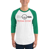 0117 - OTF Blk-Logo U.S. CONSTITUTION 1787 EDITION Mens 3/4 Sleeve Raglan Shirt (in 4 colors)