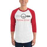 0117 - OTF Blk-Logo U.S. CONSTITUTION 1787 EDITION Mens 3/4 Sleeve Raglan Shirt (in 4 colors)