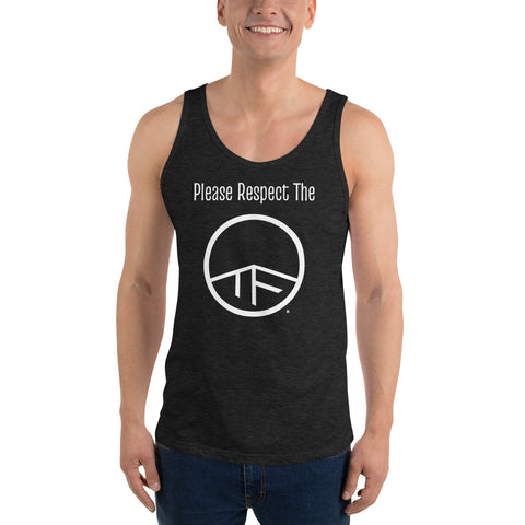 0105 - OTF Wht-Logo Unisex RESPECT (in Various colors) Tank Top