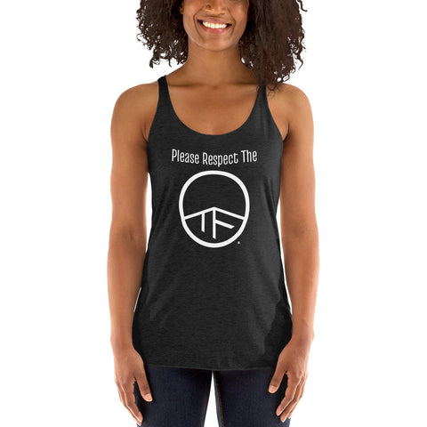 0104 - OTF Wht-Logo Ladies' RESPECT (in Various colors) Racerback Tank